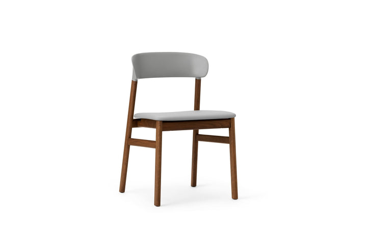 Herit Chair Upholstery - Normann Copenhagen Dining Chairs - Herit Chair Upholstery Smoked Oak - Spectrum Leather Grey - HORNE