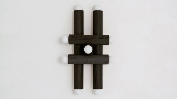 Hieroglyph Sconce - Workstead Wall Sconces - Oxidized Oak - Hewn Brass - HORNE