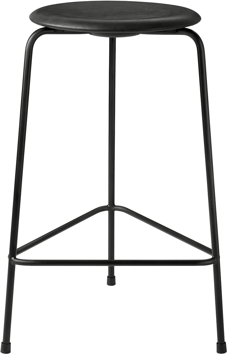 High Dot Stool - Fritz Hansen Chairs - Walnut Leather - HORNE