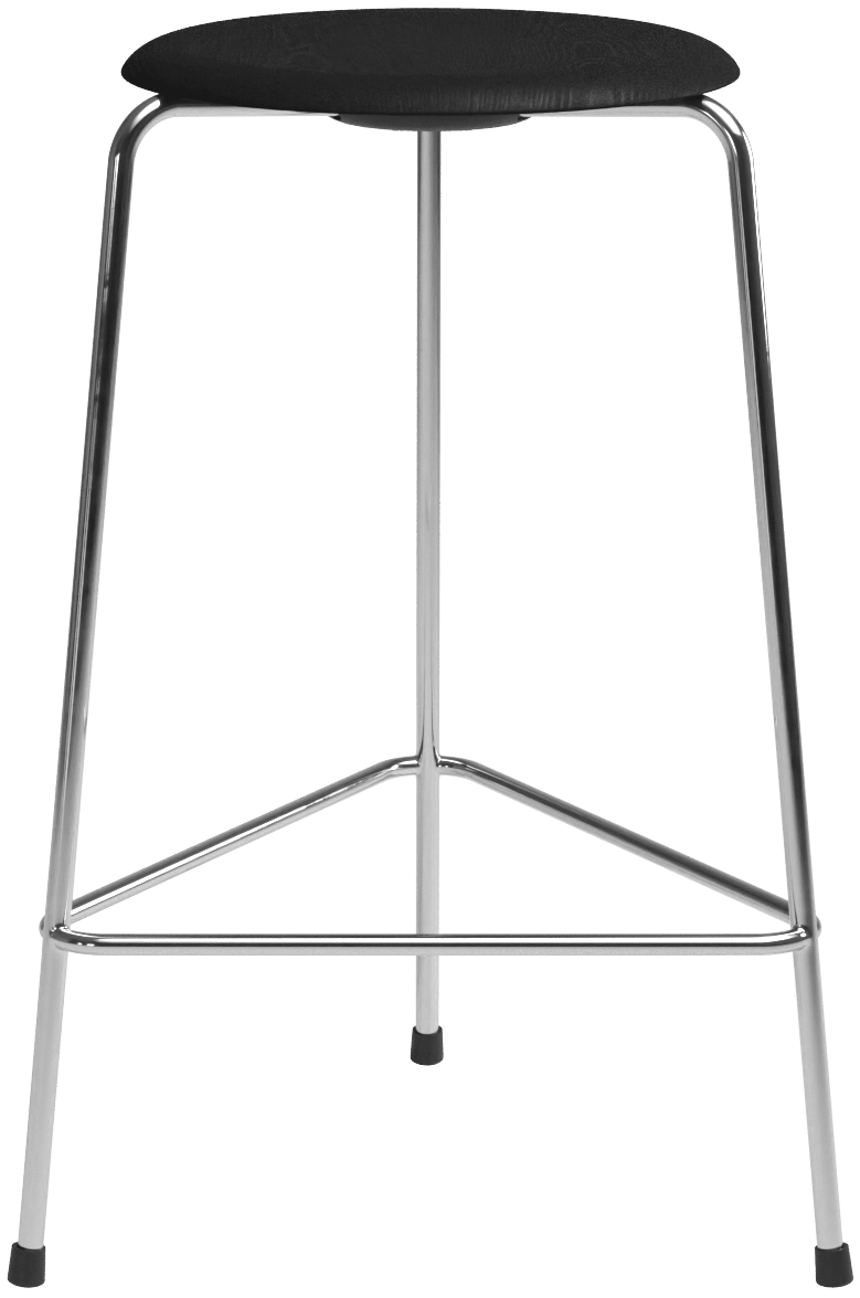 High Dot Stool - Fritz Hansen Chairs - Walnut Leather - HORNE