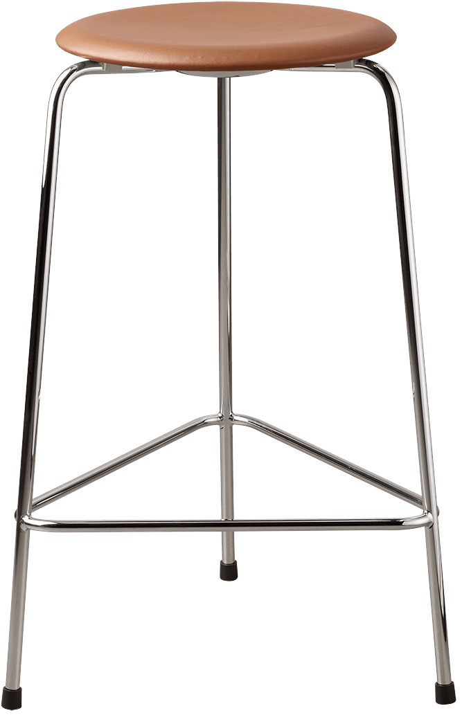 High Dot Stool - Fritz Hansen Chairs - Walnut Leather - HORNE