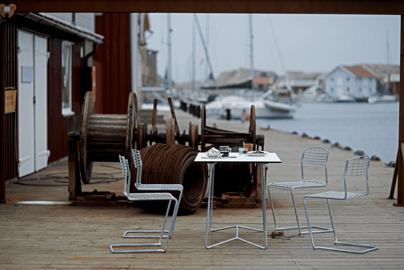 High Tech Chair - Grythyttan Stålmöbler - Chairs - Hot Galvanized Steel - HORNE