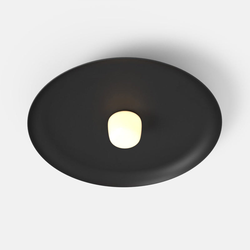 Hoist Flush Mount - Large Shade - RBW Lighting - Cream White - Small Glass Diffuser - 2700K (warm white) - HORNE