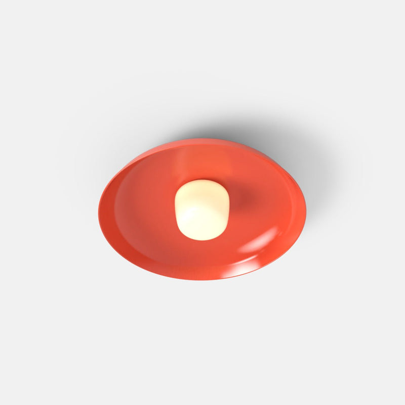 Hoist Flush Mount - Medium Shade - RBW Lighting - Cream White - Small Glass Diffuser - 2700K (warm white) - HORNE