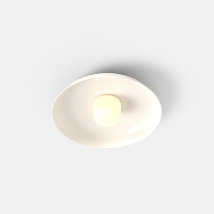 Hoist Flush Mount - Medium Shade - RBW Lighting - Cream White - Small Glass Diffuser - 2700K (warm white) - HORNE
