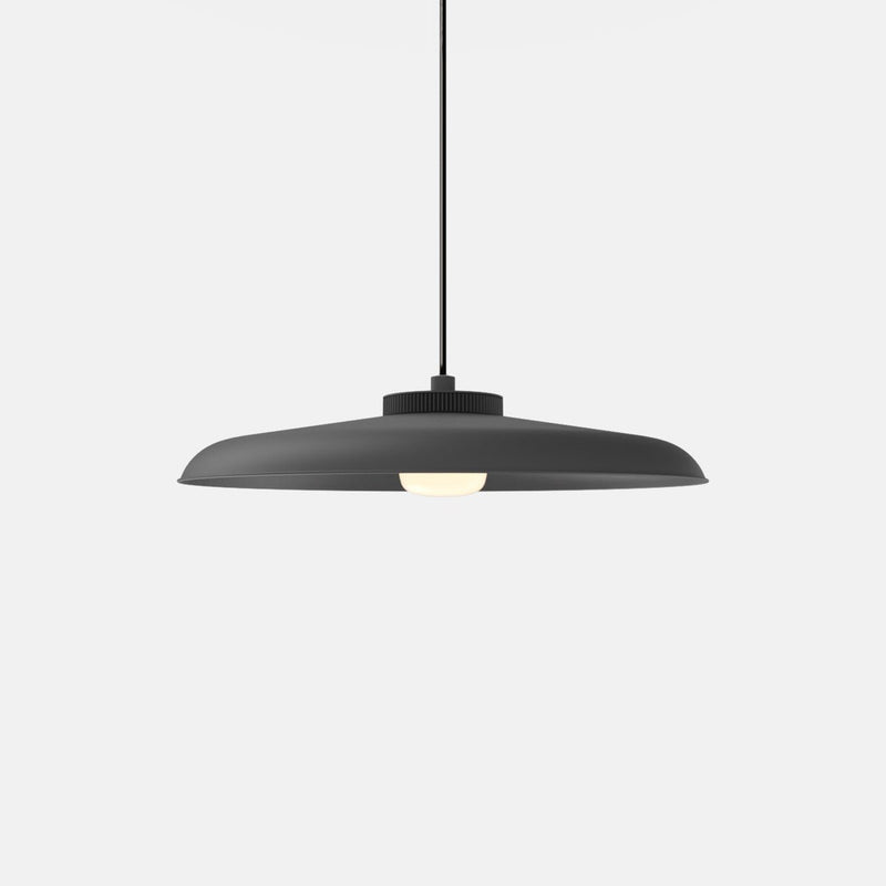 Hoist Pendant - Large Shade - RBW Lighting - Cream White - Small Glass Diffuser - 2700K (warm white) - HORNE