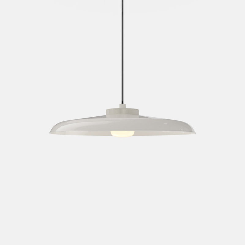 Hoist Pendant - Large Shade - RBW Lighting - Cream White - Small Glass Diffuser - 2700K (warm white) - HORNE