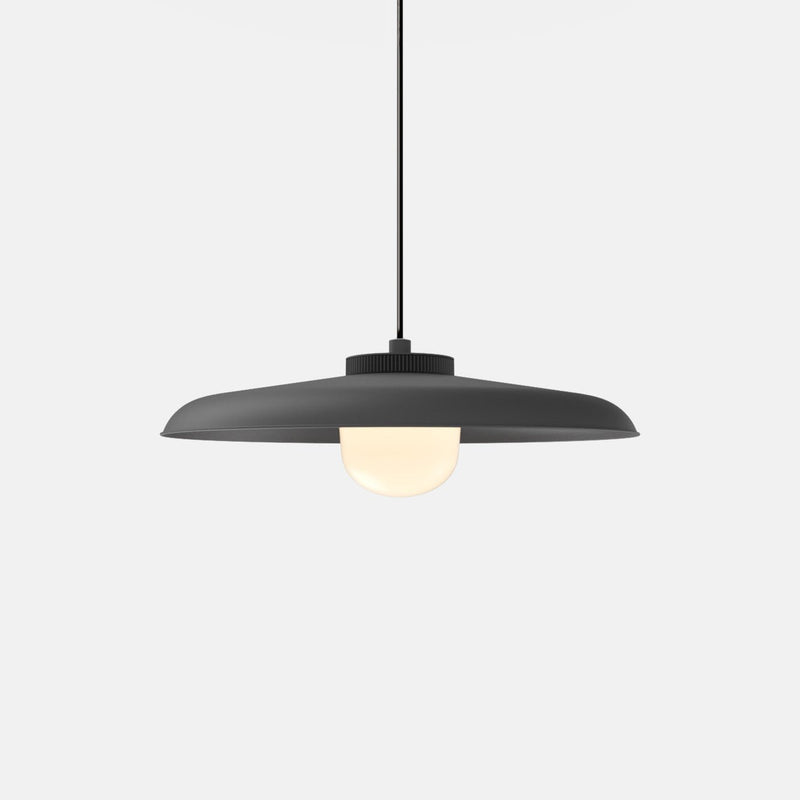 Hoist Pendant - Large Shade - RBW Lighting - Cream White - Small Glass Diffuser - 2700K (warm white) - HORNE