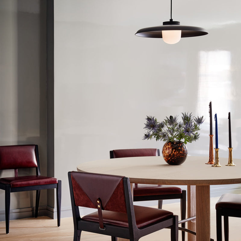 Hoist Pendant - Medium Shade - RBW Lighting - Cream White - Small Glass Diffuser - 2700K (warm white) - HORNE