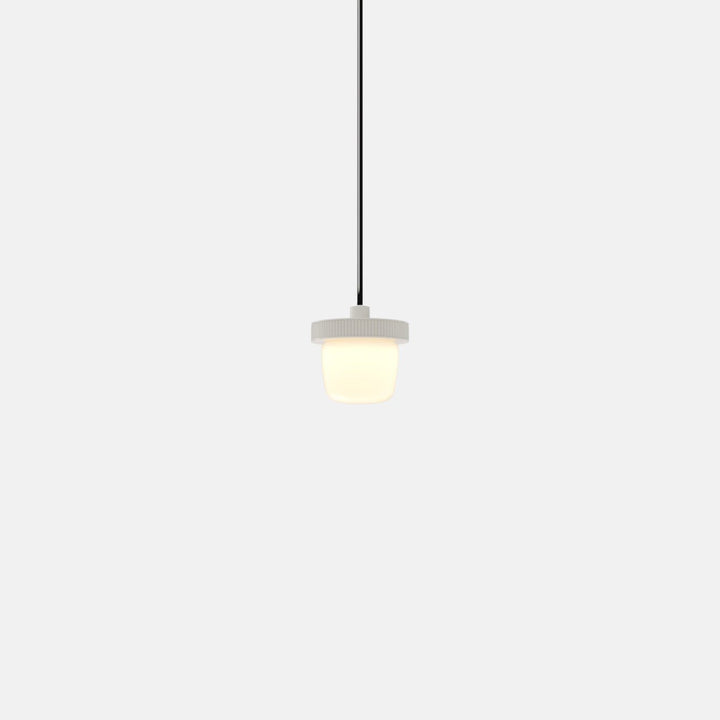 Hoist Pendant - No Shade - RBW Lighting - Cream White - Small Glass Diffuser - 2700K (warm white) - HORNE