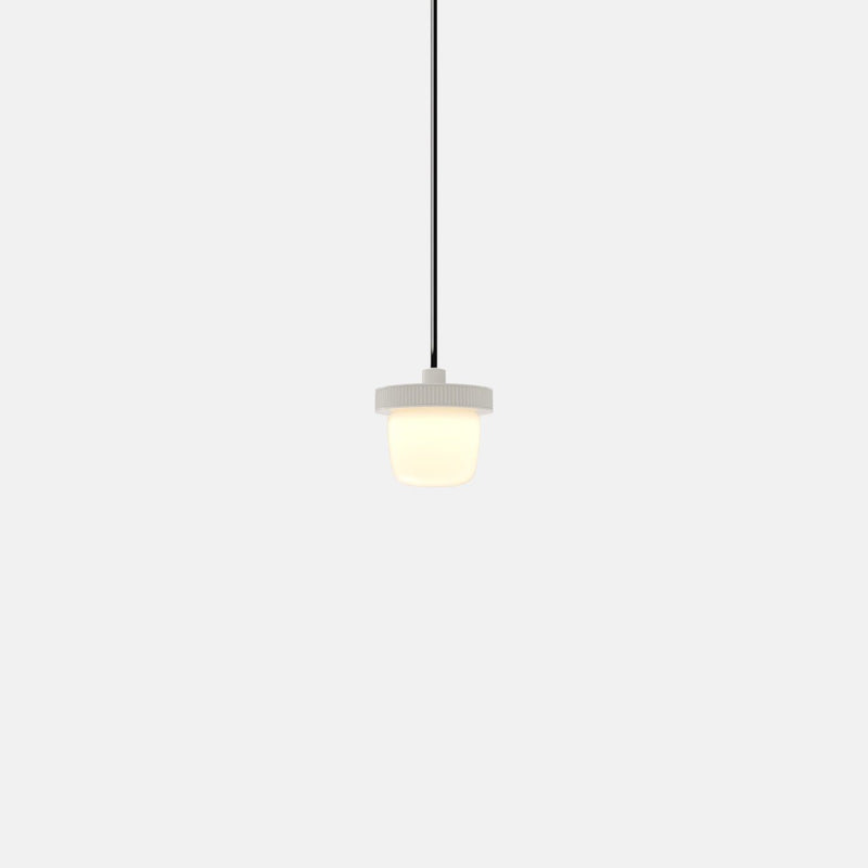 Hoist Pendant - No Shade - RBW Lighting - Cream White - Small Glass Diffuser - 2700K (warm white) - HORNE