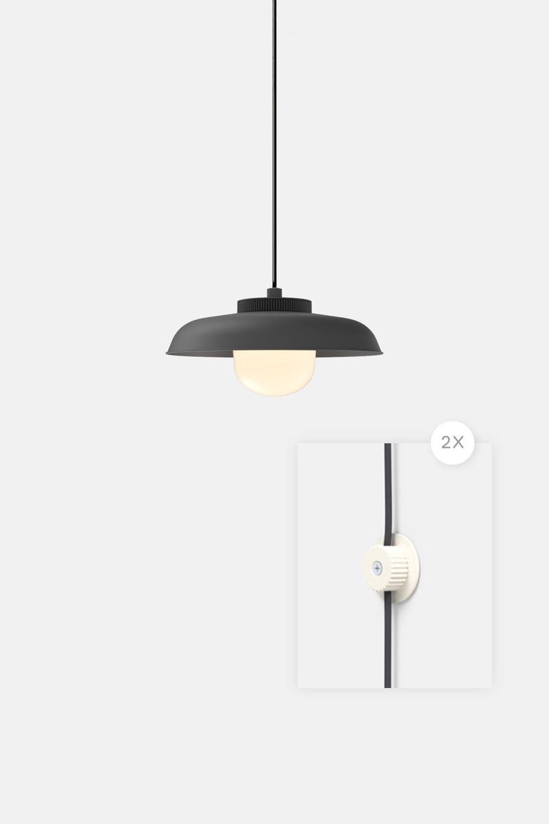 Hoist Pendant Plug - In - Large Glass Diffuser - Medium Shade - RBW Lighting - Cream White - Cream White - 2700K (warm white) - HORNE