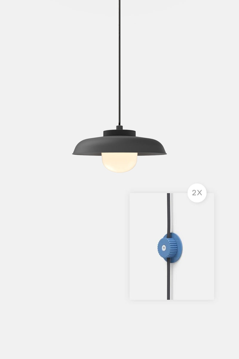 Hoist Pendant Plug - In - Large Glass Diffuser - Medium Shade - RBW Lighting - Cream White - Cream White - 2700K (warm white) - HORNE