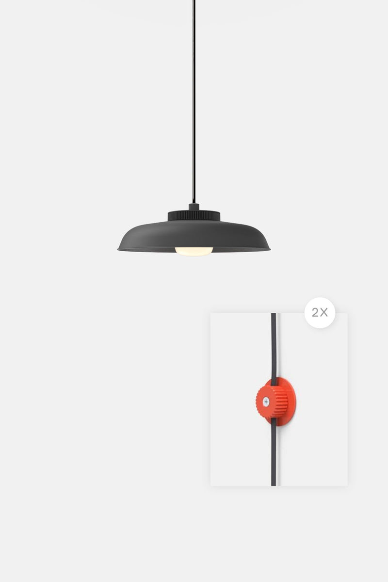 Hoist Pendant Plug - In - Small Glass Diffuser - Medium Shade - RBW Lighting - Cream White - Cream White - 2700K (warm white) - HORNE