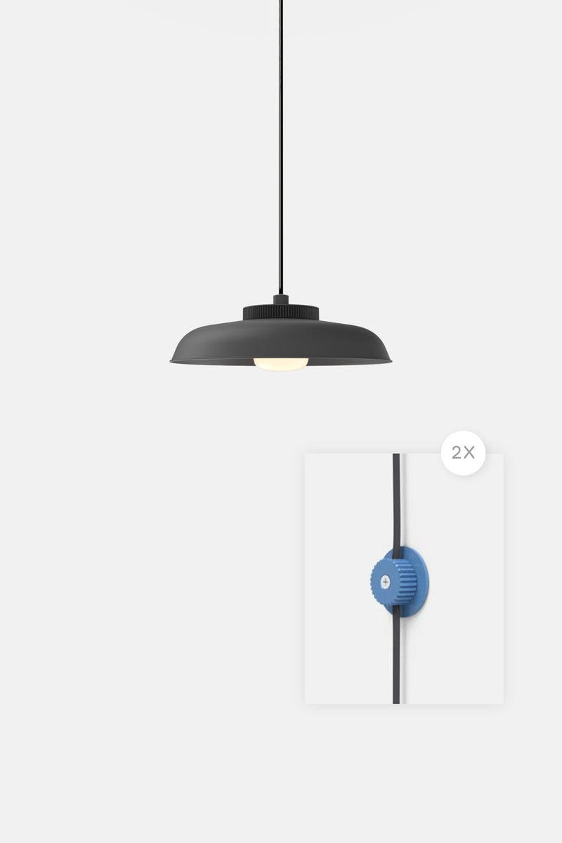 Hoist Pendant Plug - In - Small Glass Diffuser - Medium Shade - RBW Lighting - Cream White - Cream White - 2700K (warm white) - HORNE