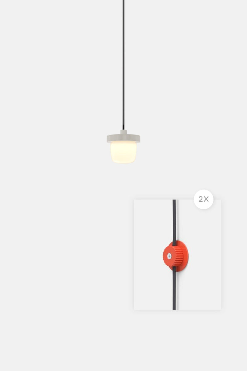 Hoist Pendant Plug - In - Small Glass Diffuser - No Shade - RBW Lighting - Cream White - Cream White - 2700K (warm white) - HORNE
