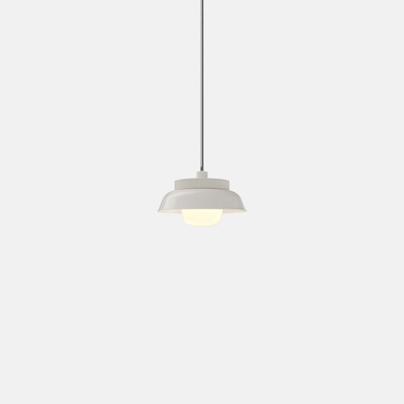 Hoist Pendant - Small Shade - RBW Lighting - Cream White - Small Glass Diffuser - 2700K (warm white) - HORNE
