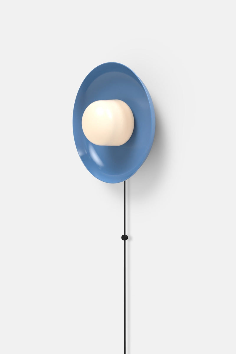 Hoist Sconce Corded - Large Glass Diffuser - Medium Shade - RBW Lighting - Cream White - Corded Plug - in (Back) / 120V Input - 2700K (warm white) - HORNE