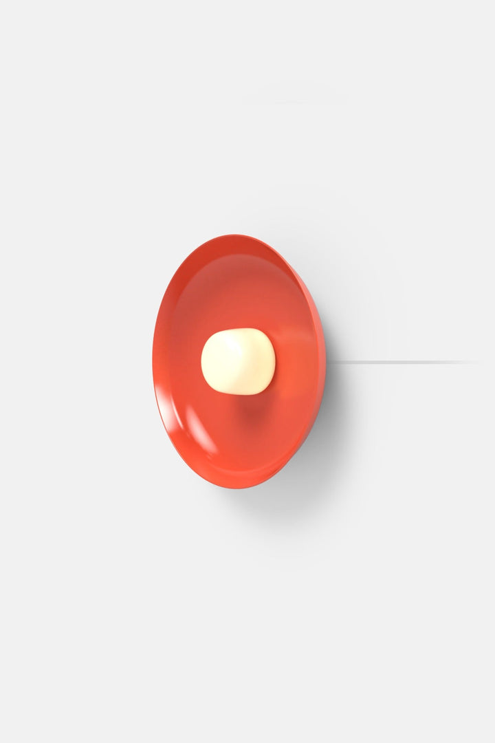 Hoist Sconce Corded - Small Glass Diffuser - Medium Shade - RBW Lighting - Vermilion - Corded Plug - in (Back) / 120V Input - 2700K (warm white) - HORNE