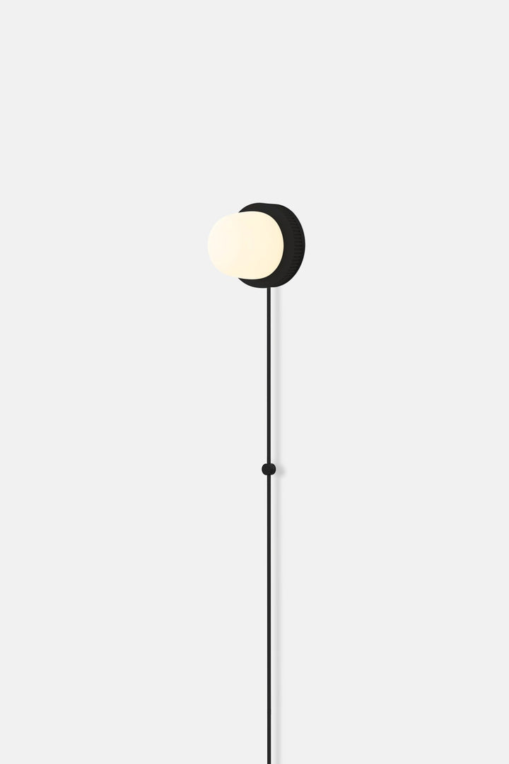 Hoist Sconce Corded - Small Glass Diffuser - No Shade - RBW Lighting - Matte Black - Corded Plug - in (Bottom) / 120V Input - 2700K (warm white) - HORNE