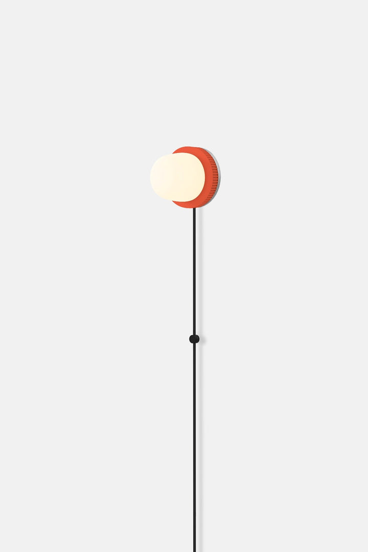 Hoist Sconce Corded - Small Glass Diffuser - No Shade - RBW Lighting - Vermilion - Corded Plug - in (Bottom) / 120V Input - 2700K (warm white) - HORNE