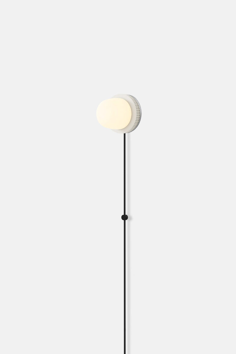 Hoist Sconce Corded - Small Glass Diffuser - No Shade - RBW Lighting - Cream White - Corded Plug - in (Back) / 120V Input - 2700K (warm white) - HORNE