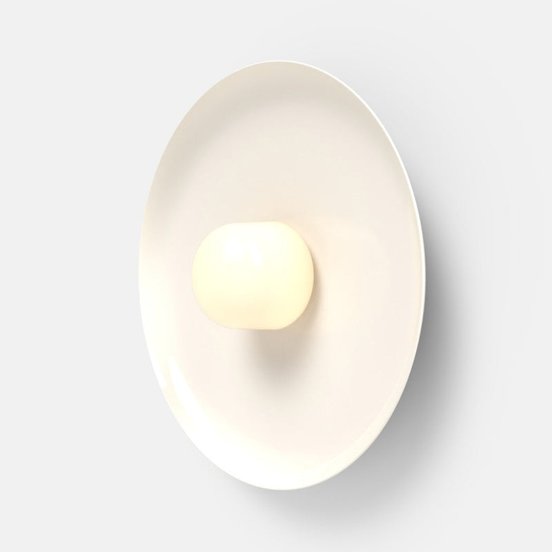 Hoist Sconce - Large Shade - RBW Lighting - Cream White - Small Glass Diffuser - 2700K (warm white) - HORNE