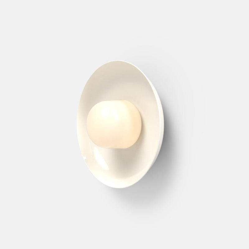 Hoist Sconce - Medium Shade - RBW Lighting - Cream White - Small Glass Diffuser - 2700K (warm white) - HORNE