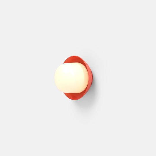 Hoist Sconce - Small Shade - RBW Lighting - Vermilion - Large Glass Diffuser - 2700K (warm white) - HORNE