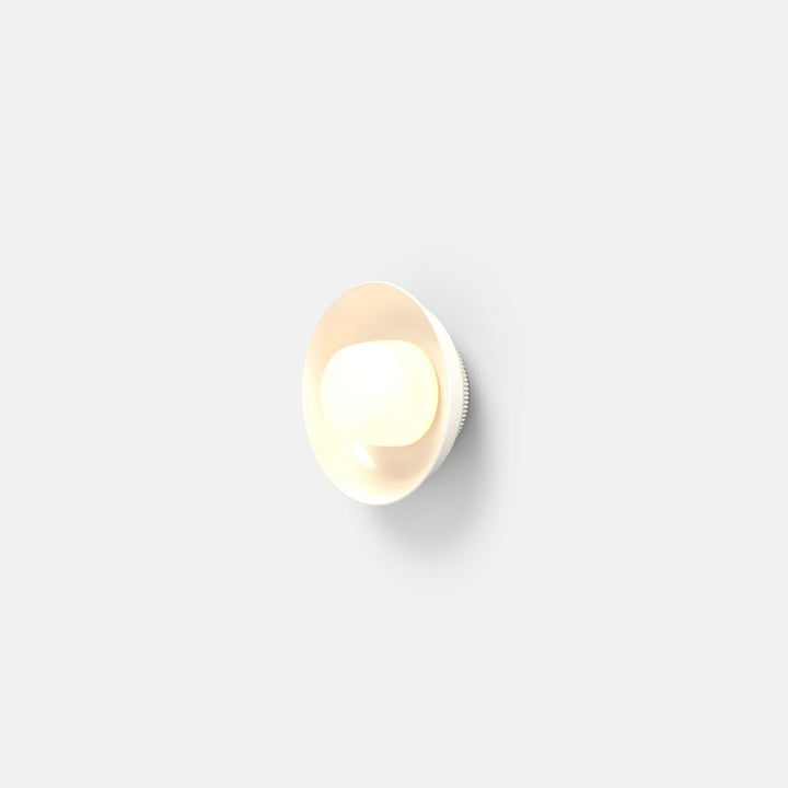 Hoist Sconce - Small Shade - RBW Lighting - Cream White - Small Glass Diffuser - 2700K (warm white) - HORNE