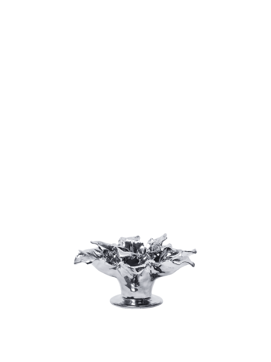 Holly Leaf Candle Holder - Silver - Ferm Living