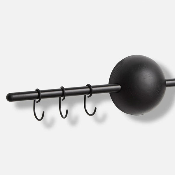 Hoop Rack - Woud Coat + Key Racks - Black - HORNE