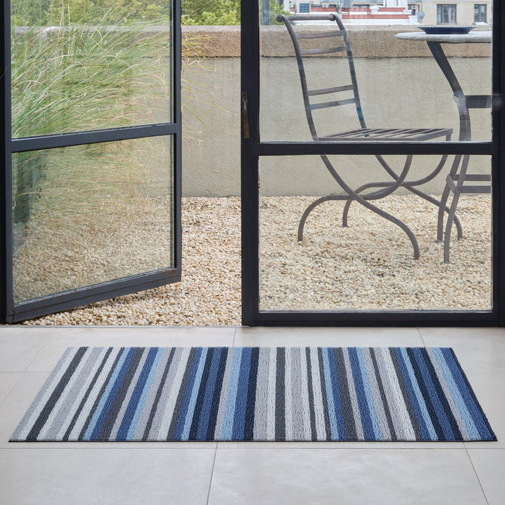Horizon Stripe Shag Rug lifestyle