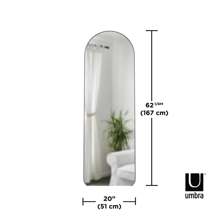 Hubba Arched Leaning & Wall Mirror - Umbra Mirrors - Metallic-Titanium - HORNE