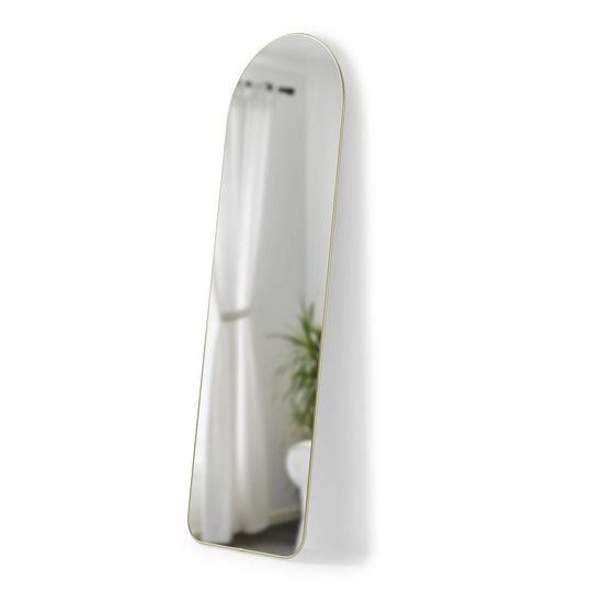 Hubba Arched Leaning & Wall Mirror - Umbra Mirrors - Brass - HORNE
