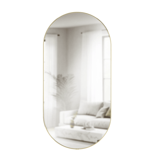Hubba Pill Mirror - Umbra Mirrors - Brass - HORNE