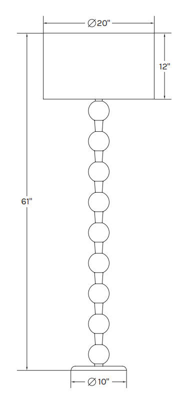 Hugo Barbell Floor Lamp - Lostine - Floor Lamps - Natural - Black - HORNE