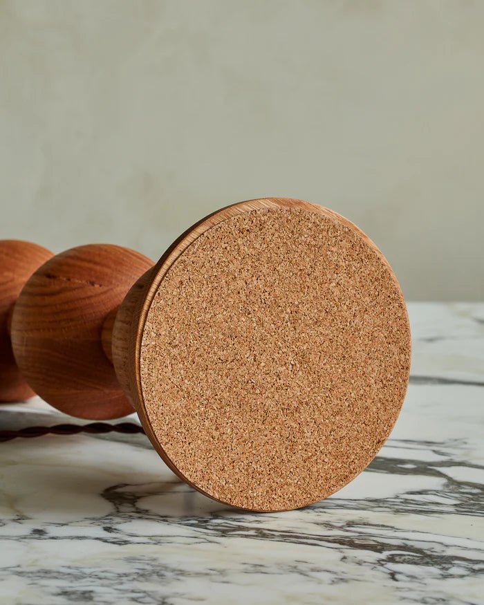 Hugo Barbell Floor Lamp - Lostine - Floor Lamps - Natural - Black - HORNE