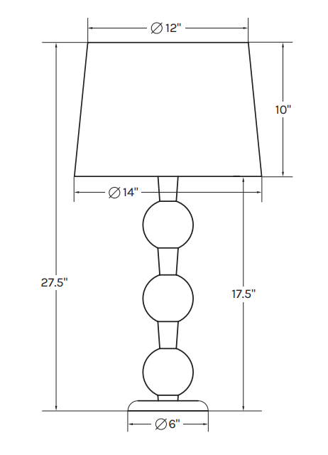 Hugo Barbell Table Lamp - Lostine - Lamps - Natural - Black - HORNE