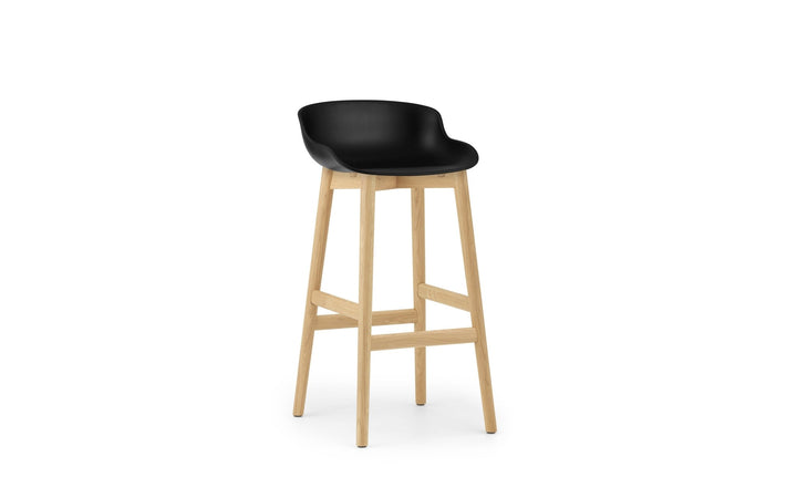 Hyg Barstool 75 cm Wood - Normann Copenhagen Barstools - Hyg Barstool 75 cm Oak - Black - HORNE
