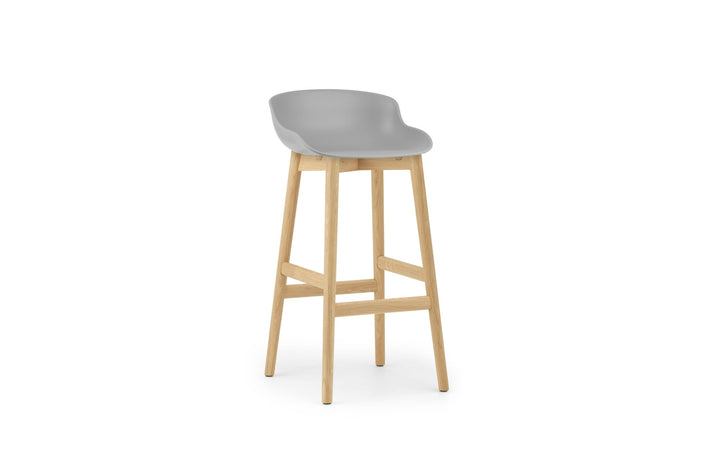 Hyg Barstool 75 cm Wood - Normann Copenhagen Barstools - Hyg Barstool 75 cm Oak - Grey - HORNE