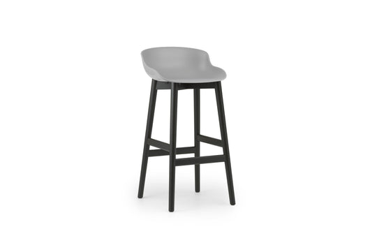 Hyg Barstool 75 cm Wood - Normann Copenhagen Barstools - Hyg Barstool 75 cm Black Oak - Grey - HORNE