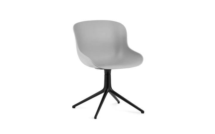 Hyg Chair Swivel 4L - Normann Copenhagen Swivel Chairs - Hyg Chair Swivel 4L Black Alu - Grey - HORNE
