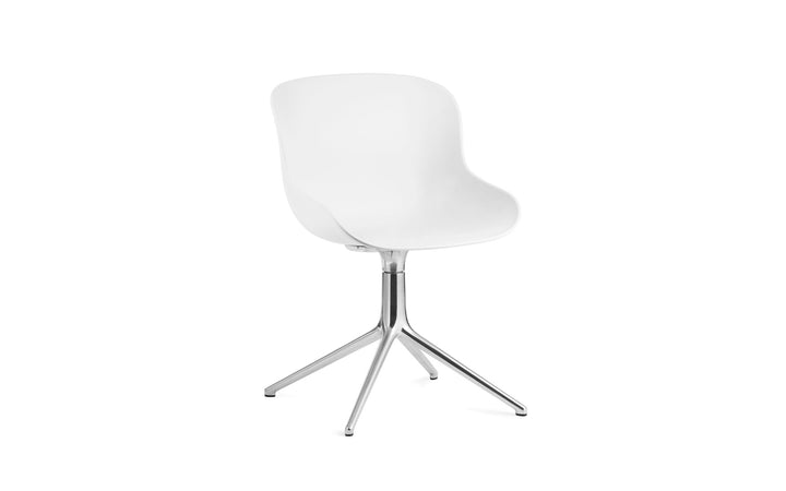Hyg Chair Swivel 4L - Normann Copenhagen Swivel Chairs - Hyg Chair Swivel 4L Alu - White - HORNE