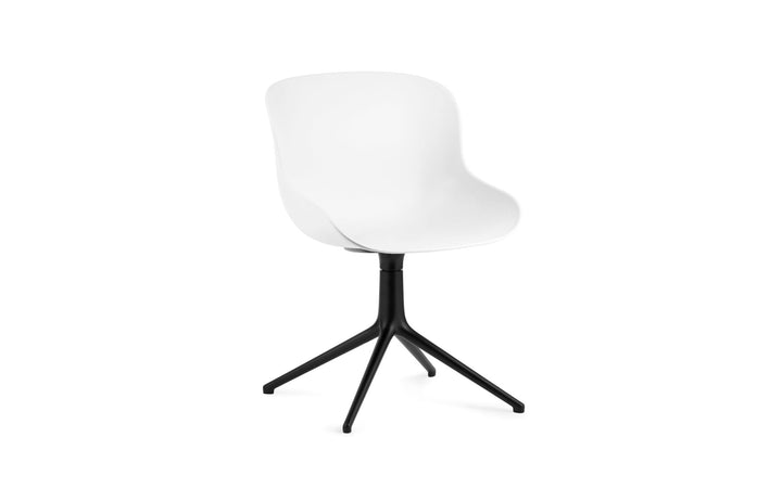Hyg Chair Swivel 4L - Normann Copenhagen Swivel Chairs - Hyg Chair Swivel 4L Black Alu - White - HORNE