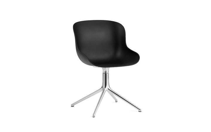 Hyg Chair Swivel 4L - Normann Copenhagen Swivel Chairs - Hyg Chair Swivel 4L Alu - Black - HORNE