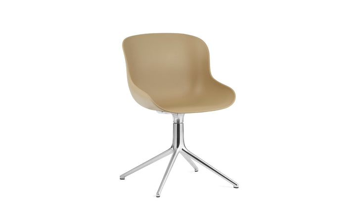 Hyg Chair Swivel 4L - Normann Copenhagen Swivel Chairs - Hyg Chair Swivel 4L Alu - Sand - HORNE