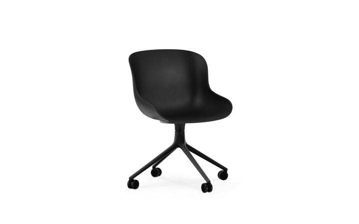 Hyg Chair Swivel 4W - Normann Copenhagen Swivel Chairs - Hyg Chair Swivel 4W Black Alu - Black - HORNE