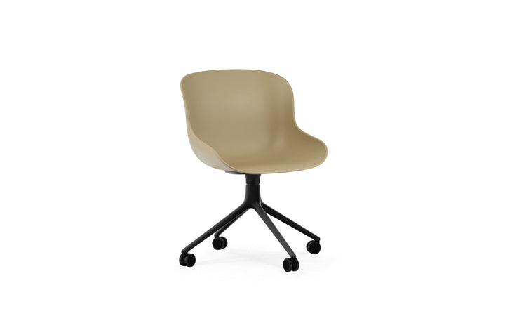 Hyg Chair Swivel 4W - Normann Copenhagen Swivel Chairs - Hyg Chair Swivel 4W Black Alu - Sand - HORNE
