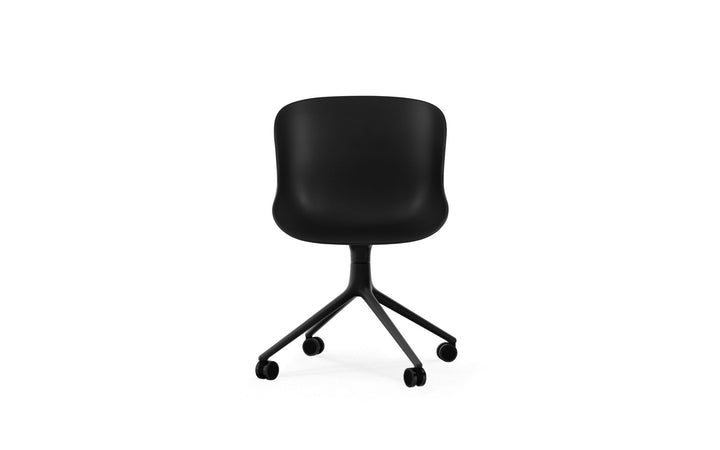 Hyg Chair Swivel 4W - Normann Copenhagen Swivel Chairs - Hyg Chair Swivel 4W Black Alu - Olive - HORNE